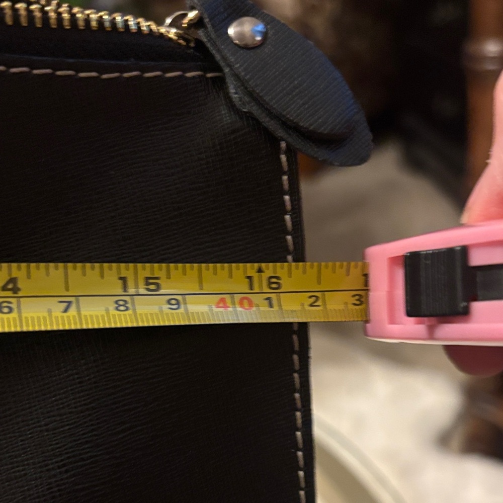 Alberta Di Canio Black Leather Shoulder Bag - Picture 7 of 8